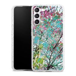 Silikon Glitter Case transparent-silber