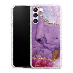 Silikon Glitter Case transparent-silber