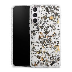 Silikon Glitter Case transparent-silber