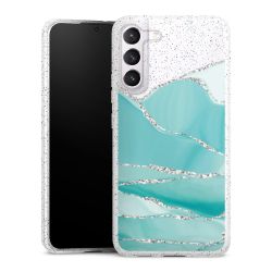 Silikon Glitter Case transparent-silber