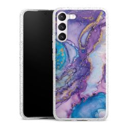 Silikon Glitter Case transparent-silber