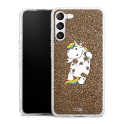 Silikon Glitter Case transparent-silber