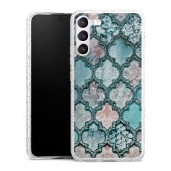 Silikon Glitter Case transparent-silber