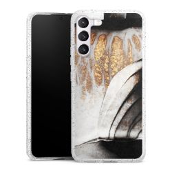 Silikon Glitter Case transparent-silber