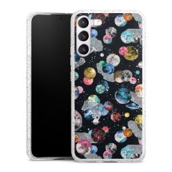 Silicone Glitter Case silver glitter