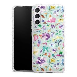 Silikon Glitter Case transparent-silber