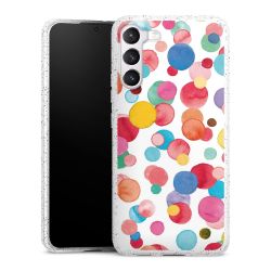 Silikon Glitter Case transparent-silber