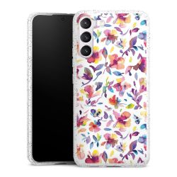 Silikon Glitter Case transparent-silber