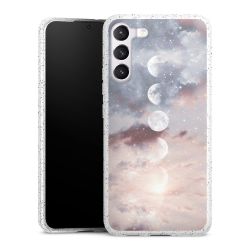 Silikon Glitter Case transparent-silber