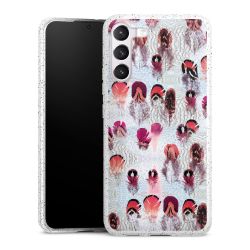 Silikon Glitter Case transparent-silber