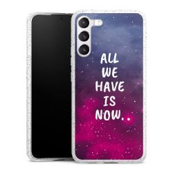 Silikon Glitter Case transparent-silber