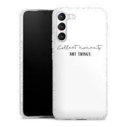 Silikon Glitter Case transparent-silber