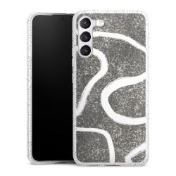 Silikon Glitter Case transparent-silber