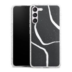 Silikon Glitter Case transparent-silber