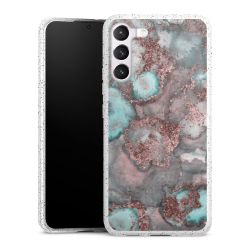 Silikon Glitter Case transparent-silber