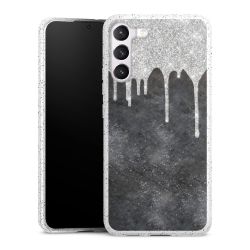 Silikon Glitter Case transparent-silber