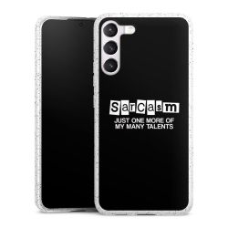 Silikon Glitter Case transparent-silber