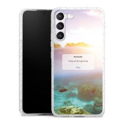 Silikon Glitter Case transparent-silber