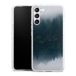 Silikon Glitter Case transparent-silber