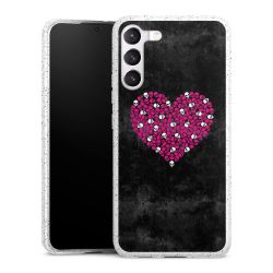 Silikon Glitter Case transparent-silber