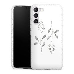 Silikon Glitter Case transparent-silber