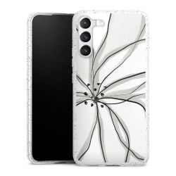 Silikon Glitter Case transparent-silber