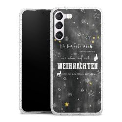 Silikon Glitter Case transparent-silber