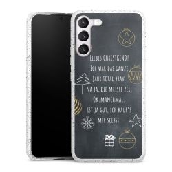 Silikon Glitter Case transparent-silber