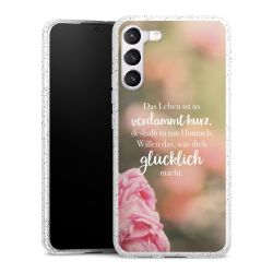 Silikon Glitter Case transparent-silber