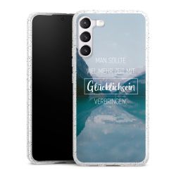 Silikon Glitter Case transparent-silber