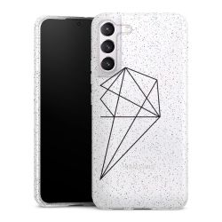 Silikon Glitter Case transparent-silber