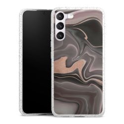 Silikon Glitter Case transparent-silber