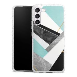 Silikon Glitter Case transparent-silber