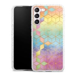 Silikon Glitter Case transparent-silber