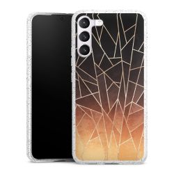 Silikon Glitter Case transparent-silber