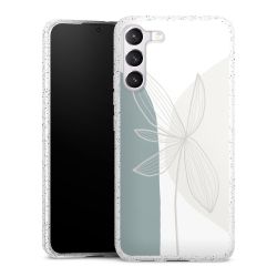 Silikon Glitter Case transparent-silber