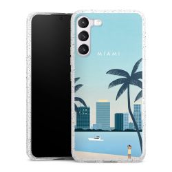 Silikon Glitter Case transparent-silber