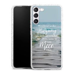 Silikon Glitter Case transparent-silber