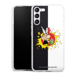 Silikon Glitter Case transparent-silber