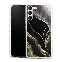 Silikon Glitter Case transparent-silber