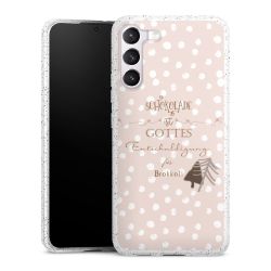 Silikon Glitter Case transparent-silber