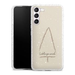 Silikon Glitter Case transparent-silber