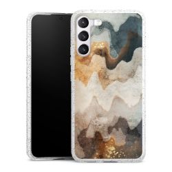 Silikon Glitter Case transparent-silber