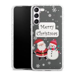 Silikon Glitter Case transparent-silber