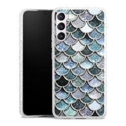 Silikon Glitter Case transparent-silber