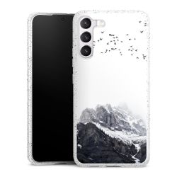 Silikon Glitter Case transparent-silber