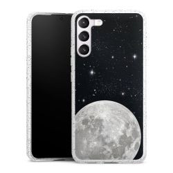 Silikon Glitter Case transparent-silber