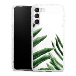 Silikon Glitter Case transparent-silber