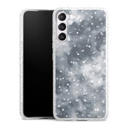 Silikon Glitter Case transparent-silber