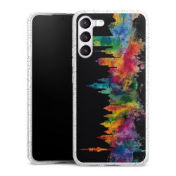 Silikon Glitter Case transparent-silber